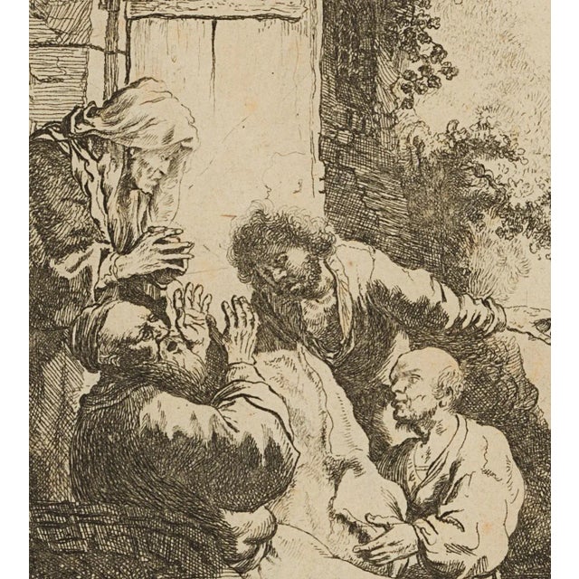 After Rembrandt, Joseph's Skirt Is Brought to Jacob, 17th-century, Etching For Sale - Image 3 of 5
