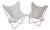 1970s Pair of Metal Butterfly Chairs With Gray Seats For Sale