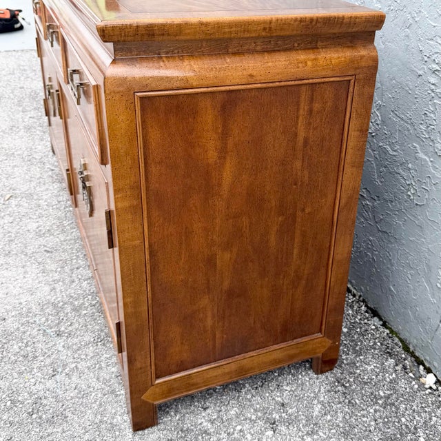 Wood Vintage Chinoiserie Burlwood Credenza by Century Furniture For Sale - Image 7 of 11