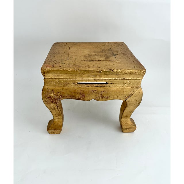 Vintage Gold Lacquered Japanese Buddhist Altar Tabletop Offering Stand #2 For Sale In Los Angeles - Image 6 of 8