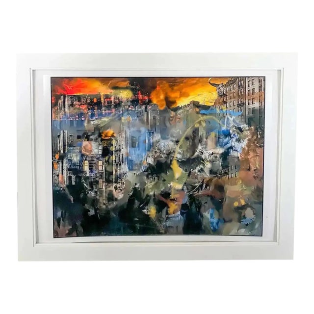 Mixed Media Print Entitled "End of Days", Framed For Sale