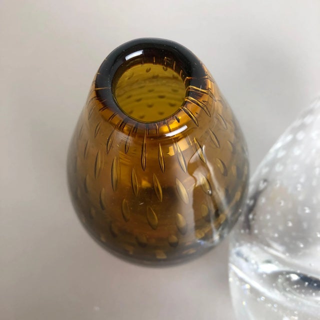 Bubble Glass Vases from Hirschberg, Germany, 1970s, Set of 2 For Sale - Image 10 of 12