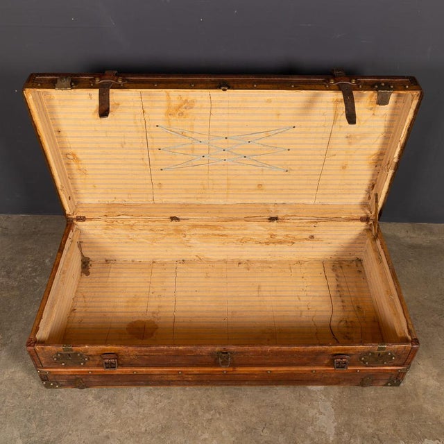 Antique Victorian Leather Travel Trunk, 1870s For Sale - Image 10 of 18