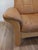 Manufactured by the Norwegian company Ekornes. The sofa is upholstered in high-quality natural leather in light brown...