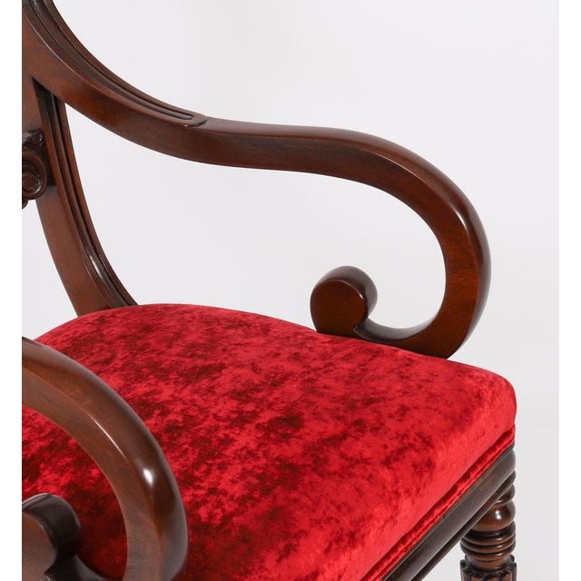 Antique 19th Century Regency Flame Mahogany High Dining Chairs, Set of 10 For Sale - Image 6 of 18