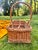 Late 20th Century Vintage French Willow Wine Bottle Carrier Basket For Sale - Image 5 of 12