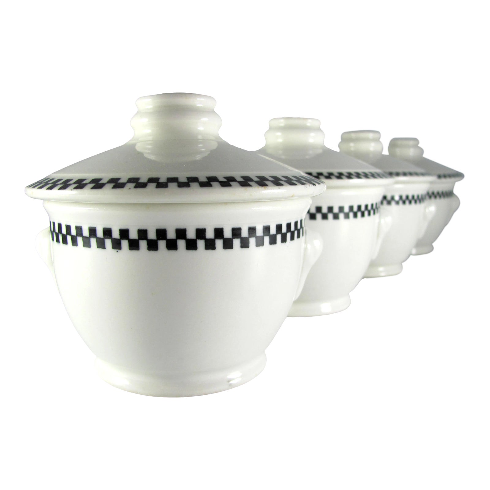 1937 American Diner Black Checks Checkers Checkered Restaurant Ware