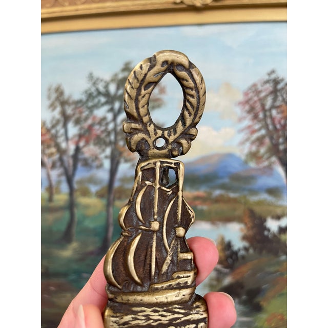 Mayflower Ship Door Knocker Nautical Colonial Revival. For Sale - Image 4 of 9