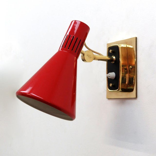 Stilnovo Pair of Italian Wall Lights Model 2085 by Stilnovo, 1950 For Sale - Image 4 of 10