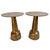 Brass Finish Pedestal Side Table For Sale In Los Angeles - Image 6 of 11