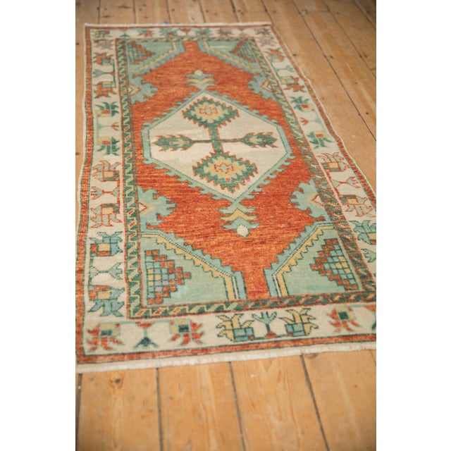 Traditional Vintage Distressed Oushak Rug Runner - 2'6" x 5'3" For Sale - Image 3 of 10