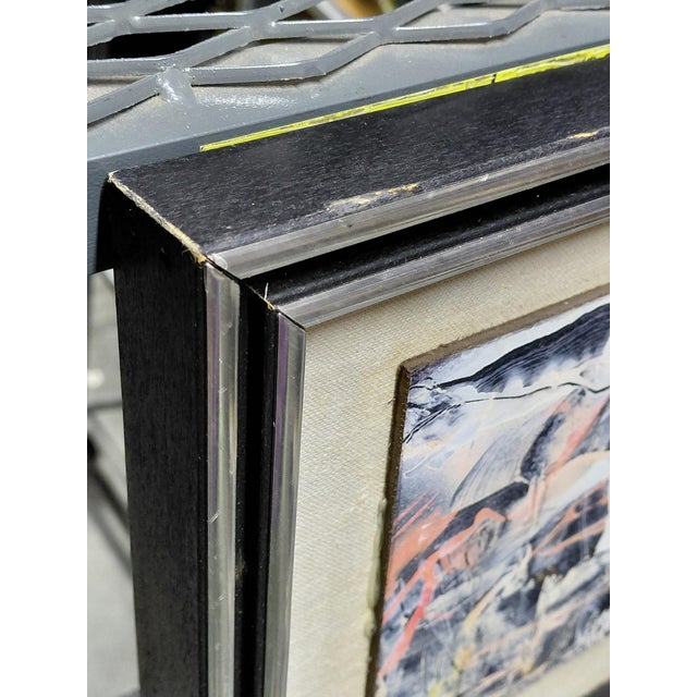 Framed Miniature Abstract Attributed to James Akston For Sale - Image 9 of 9