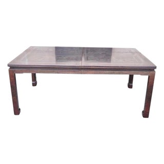 Late 20th Century John Widdicomb Faux Tortoiseshell Chinoiserie Dining Table For Sale