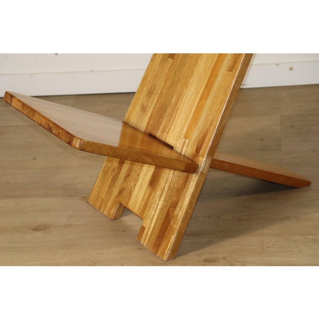 Brutalist Sculptural Lounge Chair in Elm, 1980s For Sale - Image 13 of 18