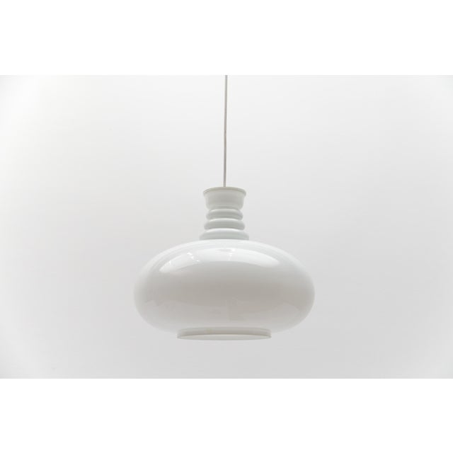 White White Milk Glass Ceiling Lamp from Peill & Putzler, 1960s For Sale - Image 8 of 13