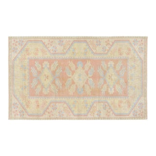 Vintage Turkish Anatolian Hand Knotted Wool Rug, 2'7x4'4 For Sale