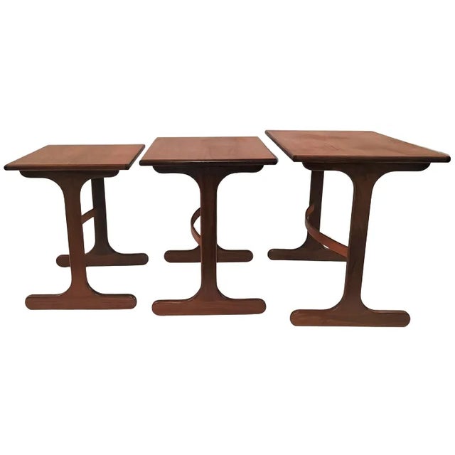 1960s Mid-Century Danish Modern Nesting Tables G-Plan For Sale In San Diego - Image 6 of 10