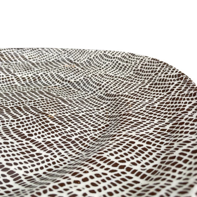 Ceramic Hand-Built Studio Pottery Platter For Sale - Image 7 of 13