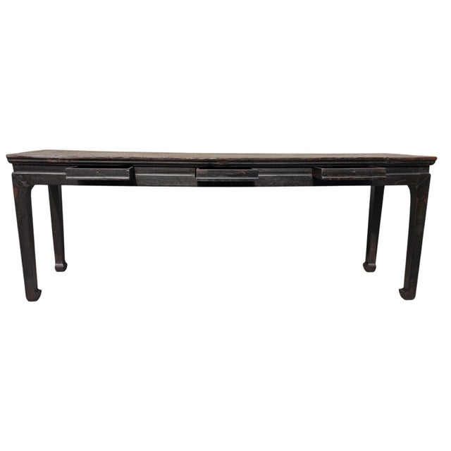 Mid-18th Century 91" Long 3 Drawer Console Table For Sale - Image 10 of 10