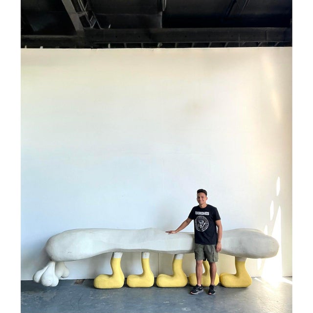 White Vintage Boho Alain Sechas Monumental Abstract Sculpture For Sale - Image 8 of 8