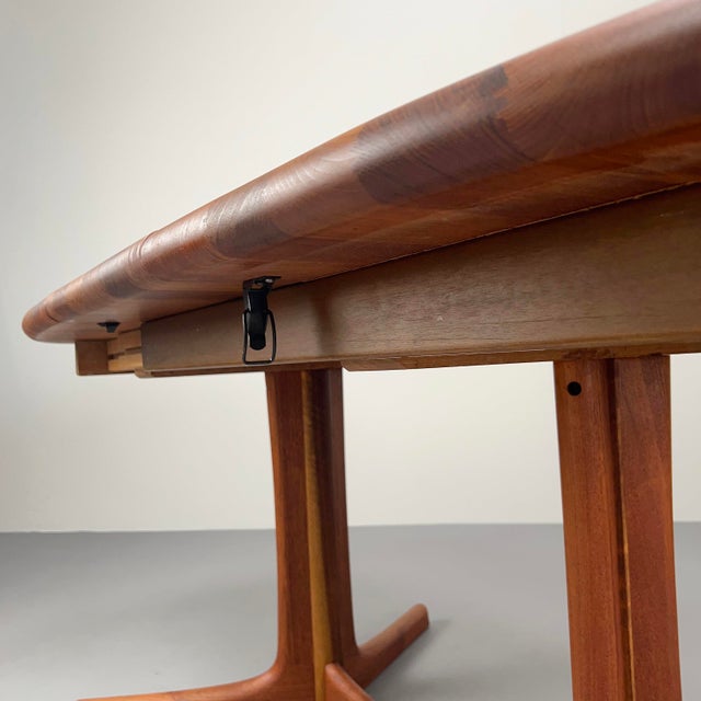 Superelliptical Teak Dining Table with Extension from Dyrlund, Denmark, 1970s For Sale - Image 12 of 16