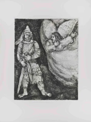 Marc Chagall, Joshua Preparing to Cross the Jordan, Etching, 1956
