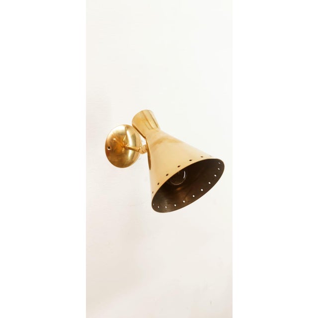 Adjustable Brass Cone Wall Lamp For Sale - Image 6 of 9