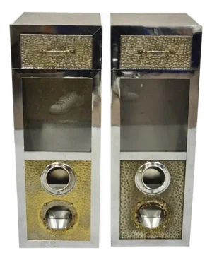 Vintage Stainless Steel Industrial Restaurant Coffee Bean Storage Dispenser (2)