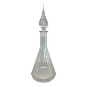 Vintage Blown Glass Art Deco Crystal Decanter