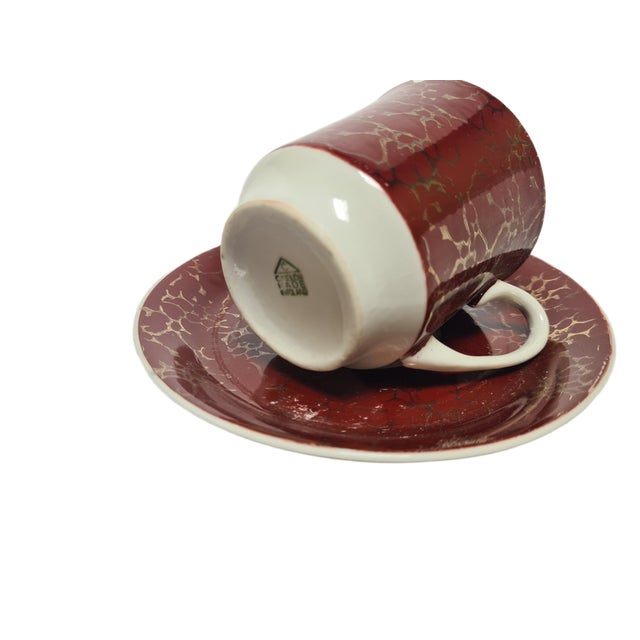 Vintage Polish Cup and Saucer from Wałbrzych Pottery, 1970s, Set of 2 For Sale - Image 13 of 13