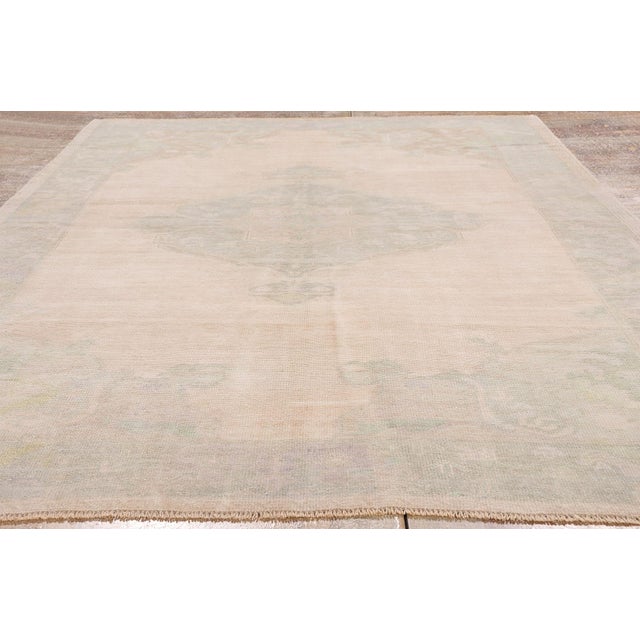 Vintage Turkish Oushak Rug, 05'08 X 09'03 For Sale - Image 9 of 10