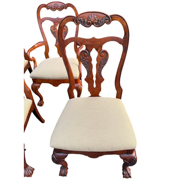 Late 20th Century Attributed to Hickory White Hampton Collection Dining Chairs - Set of 8 For Sale - Image 14 of 18
