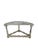Wood Distressed Gray and White Demi-Lune Wall Consoles, 1990s, Set of 2 For Sale - Image 7 of 9