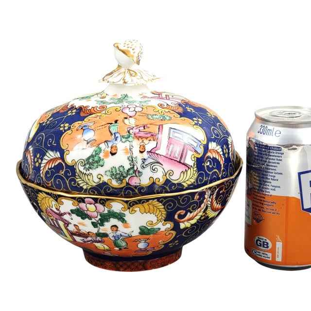 Patent Ironstone Chinoiserie Pattern Covered Bowl by Masons, 1820 For Sale - Image 13 of 14