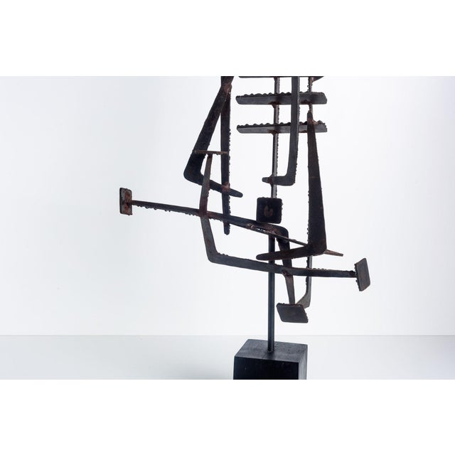 Metal 1950s Studio Forged Metal Sculpture For Sale - Image 7 of 7