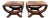 Pair Tuscan Leather Foot Stools For Sale
