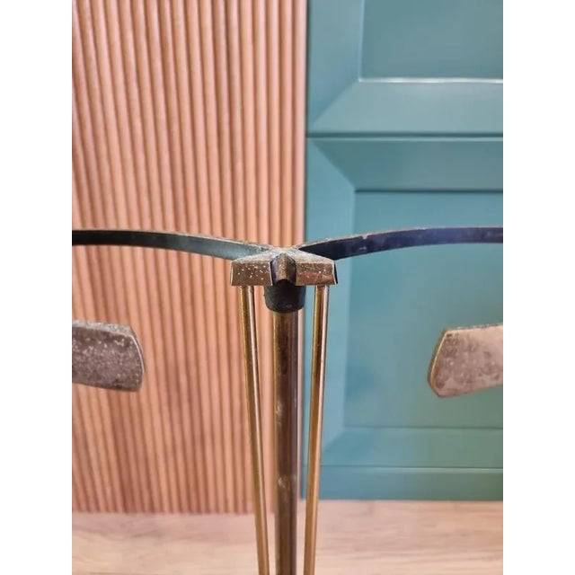 Modern Sculptural Modernist Umbrella Stand in Brass, 1950s For Sale - Image 3 of 6