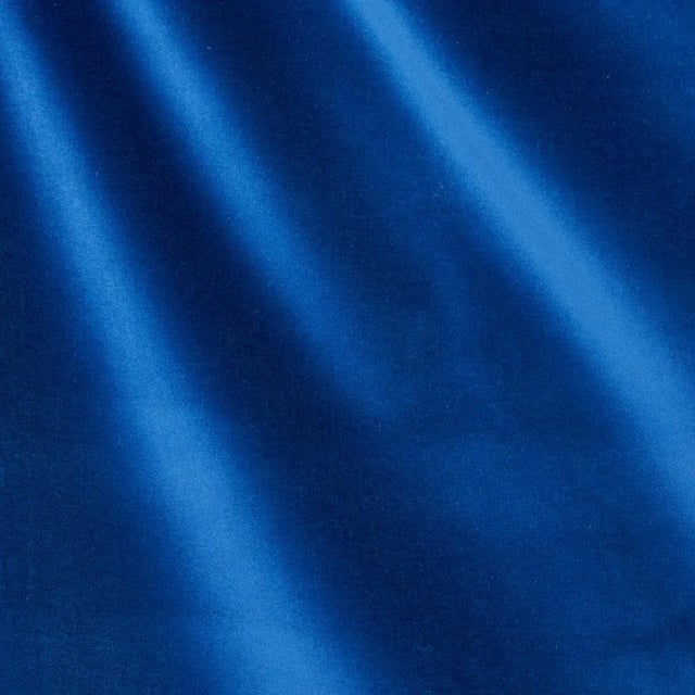 Sample - Schumacher Rocky Performance Velvet Fabric in Sapphire For Sale
