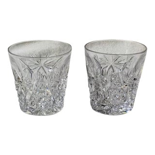 1880s French Crystal Shot Glasses - Pair For Sale