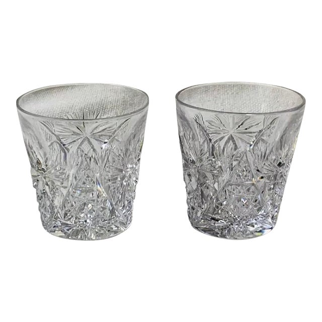 1880s French Crystal Shot Glasses - Pair For Sale