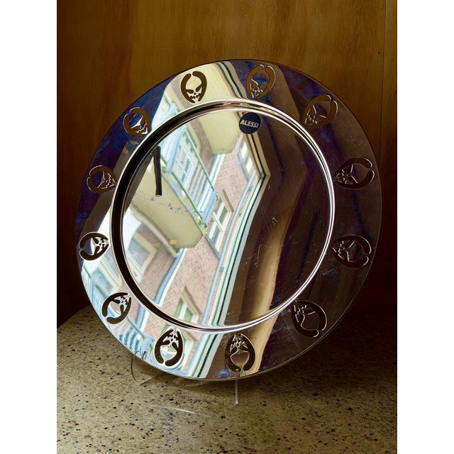 Limited Editon Round Girotondo Tray in Polished 18/10 Stainless Steel by Stefano Giovannoni and Guido Venturini for Alessi, 1989 For Sale - Image 18 of 18