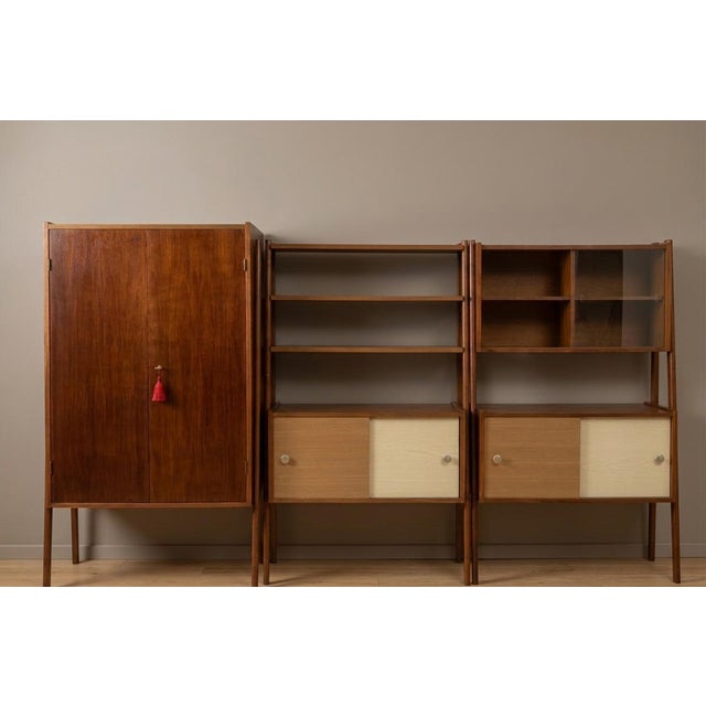Brown Mid-Century Hungarian Wall Shelf System, 1960s, Set of 3 For Sale - Image 8 of 8