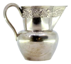 Silver Wine Jug with Reliefs and Applications of Leaves and Grapes