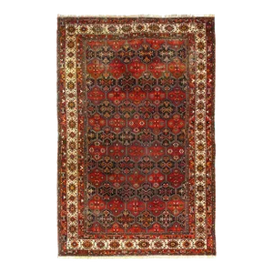 1940s Persian Antique Hand Knotted Bakhtiri Rug