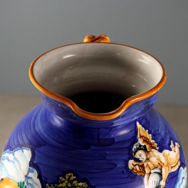 Majolica Amphora from Taccini Manufacture For Sale - Image 4 of 13