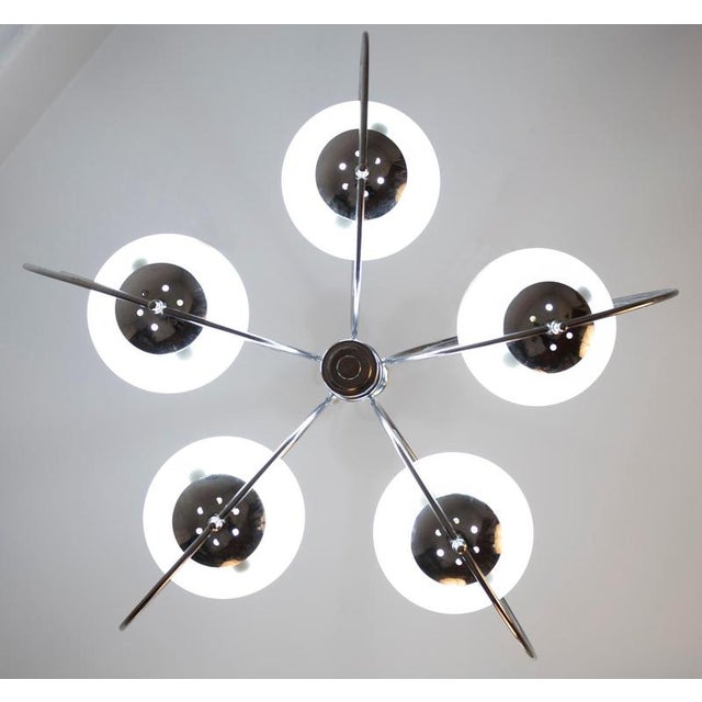 Italian Chrome and Murano Glass Sphere Chandeliers, 1970, Set of 2 For Sale - Image 11 of 15