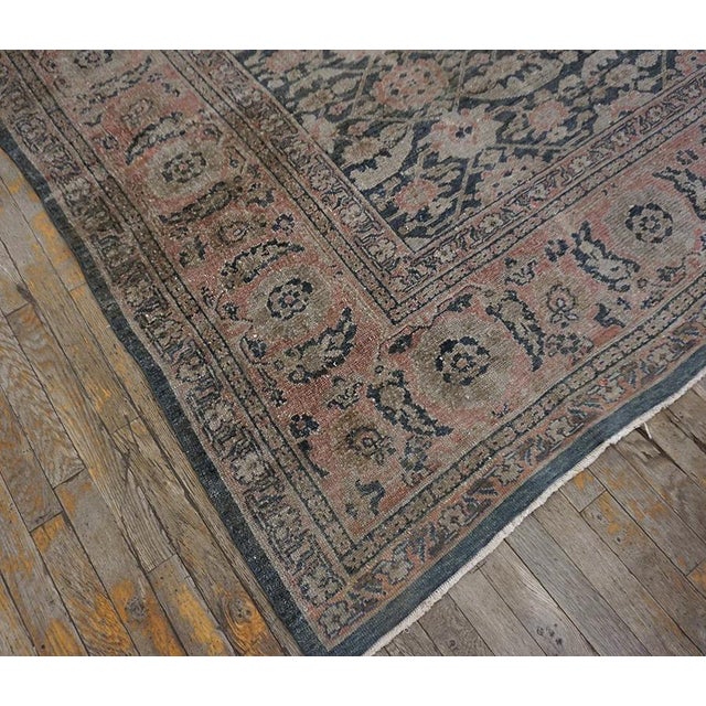 Gray Charming Decorative Antique Persian Malayer Rug in a Floral Pattern With Gray Background For Sale - Image 8 of 11