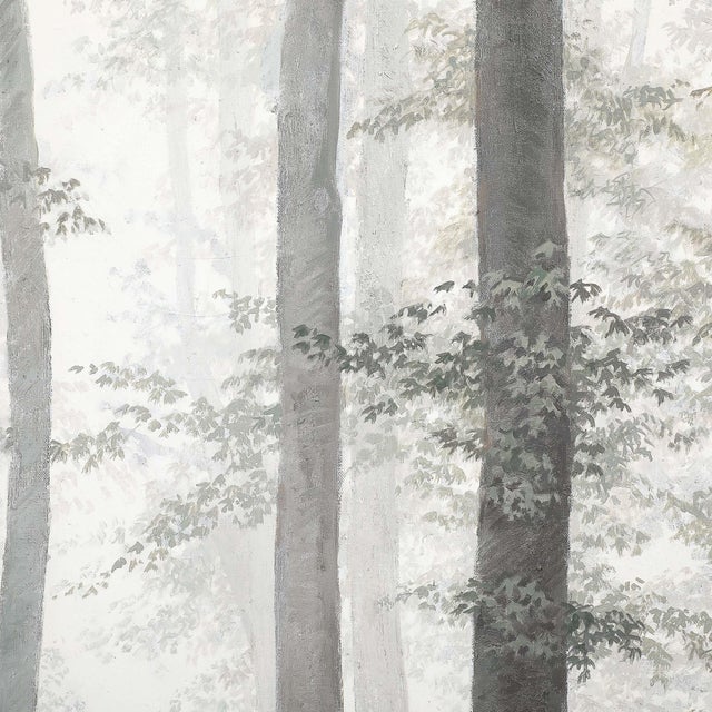 Michele Harvey’s 2007 oil-on-linen painting, Dancers, evokes serene beauty through its depiction of trees immersed in a...