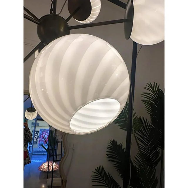 Italian Burnished Sputnik Hanging Light by Simoeng For Sale - Image 4 of 9