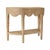 Rustic Matthew Izzo Home Paloma Demi Lune Rattan Console Table With Scalloped Top and Lower Open Shelf For Sale - Image 3 of 8